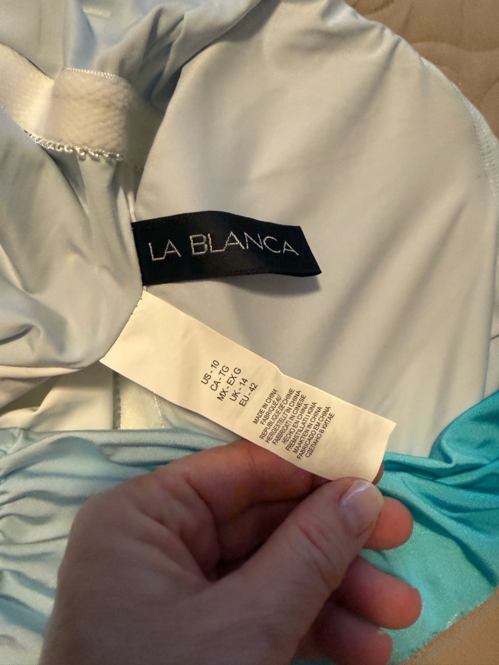 LaBlanca One-Shoulder Ombre Swimsuit with Matching Sarong (NWOT) - Picture 10 of 14